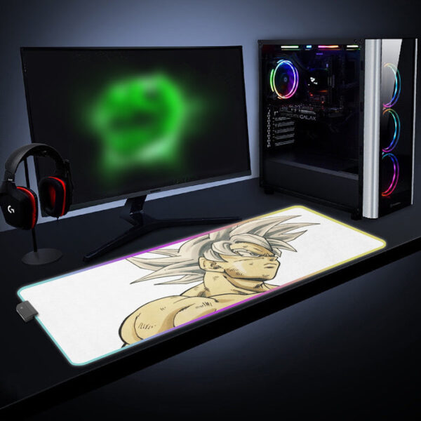 Dragon Ball Super Mastered Ultra Instinct Goku cool LED Mouse Pad