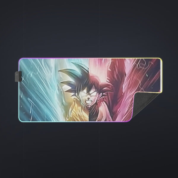 Dragon Ball Super Black Goku SSGSS Goku Spirit Bomb cool LED Mouse Pad