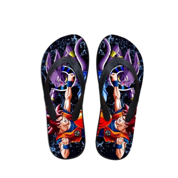 Dragon Ball Super  SSJ God Goku vs Beerus Flip Flops