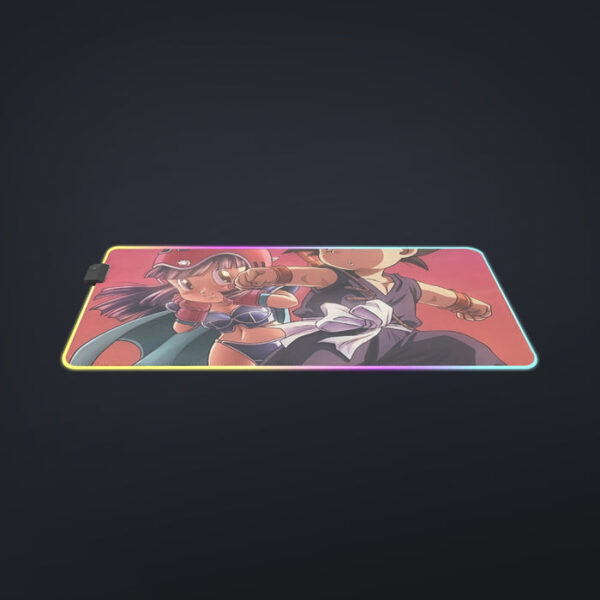 Kid Goku & Chichi Flying on Golden Cloud 3D  cool LED  Mouse Pad