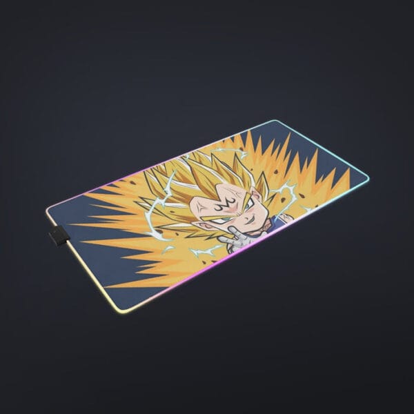 DBZ Majin Vegeta Super Saiyan Prince Power Aura Chibi Sketch cool LED  Mouse Pad