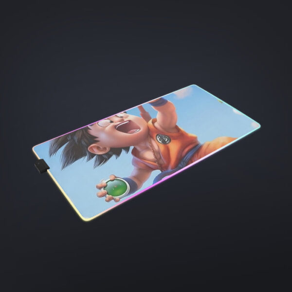 Dragon Ball Goku Kid Ride Flying Nimbus Cute Dope Streetwear cool LED Mouse Pad