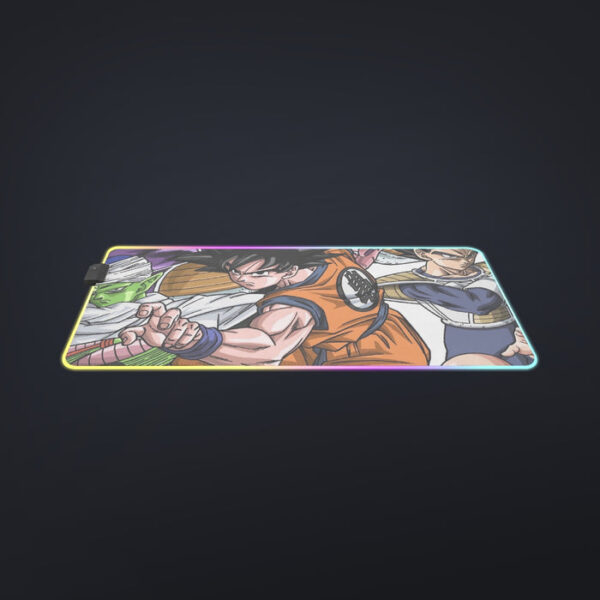 DBZ Goku Fighting Stance Gohan Piccolo Krillin Vegeta Frieza Color cool LED Mouse Pad