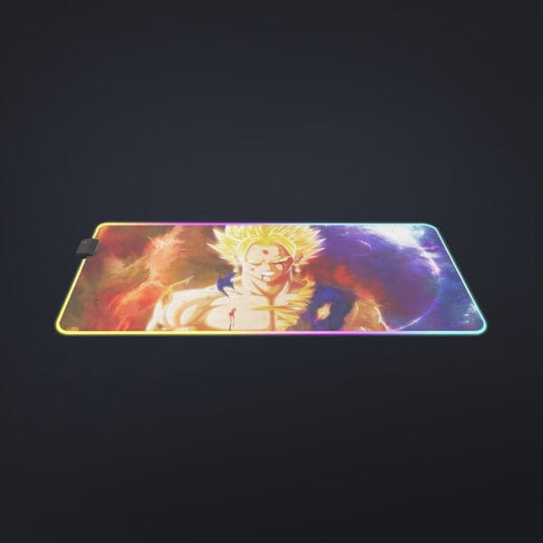 Dragon Ball Z Vegito Super Saiyan Angry Bruised Dope Cool LED Mouse Pad