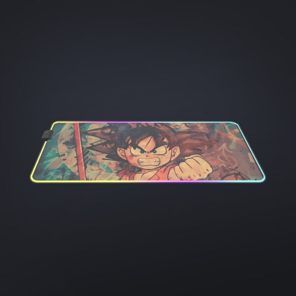 Kid Young Goku Vintage Tie Dye Painting Stylish DBZ 3D cool  LED Mouse Pad