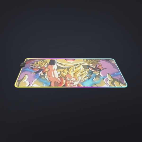 DBZ Goku Vegeta Fusion Saiyan Gogeta Colorful Design Streetwear cool LED Mouse Pad