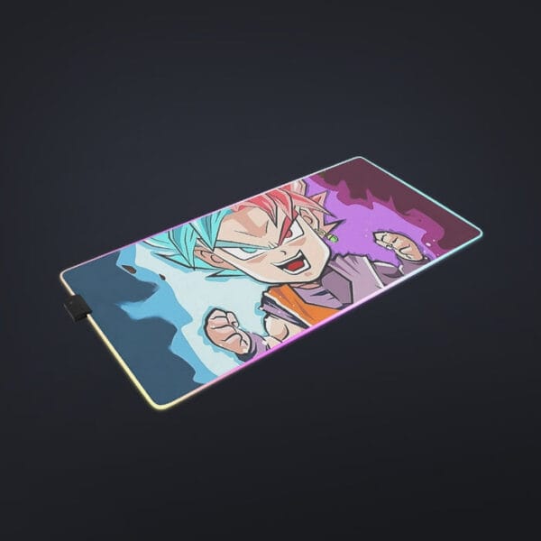 DBZ Goku Zamasu SSGSS God Blue Rose Super Saiyan Chibi Cool LED  Mouse Pad