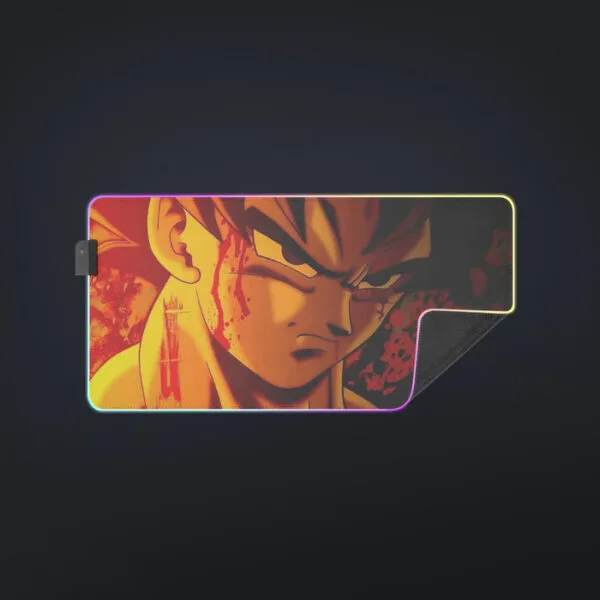 Dragon Ball Z Pissed Serious Son Goku Dope Orange cool LED Mouse Pad