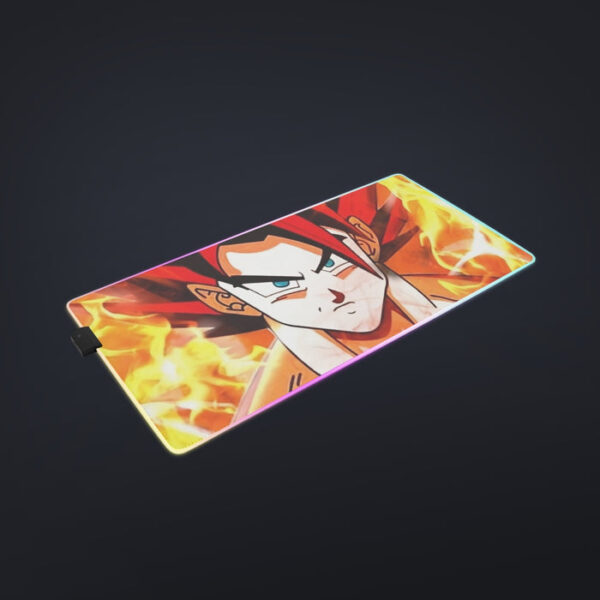 Dragon Ball Goku Super Saiyan Rose Flaming Fan Art Cool LED Mouse Pad