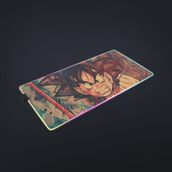 Kid Young Goku Vintage Tie Dye Painting Stylish DBZ 3D cool  LED Mouse Pad