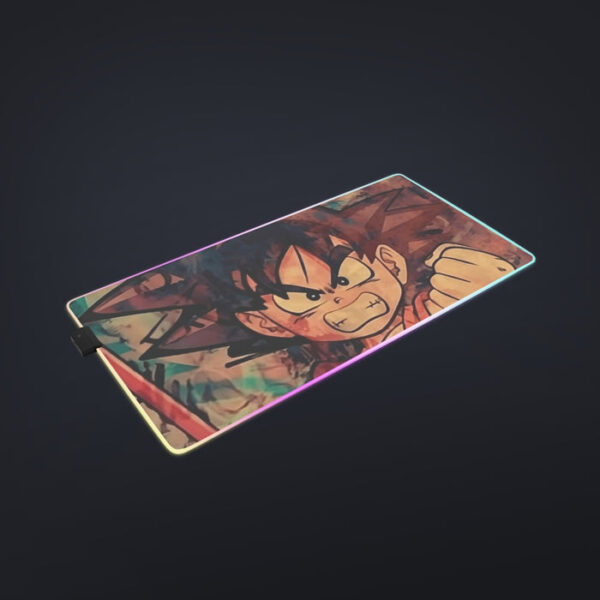 Kid Young Goku Vintage Tie Dye Painting Stylish DBZ 3D cool  LED Mouse Pad