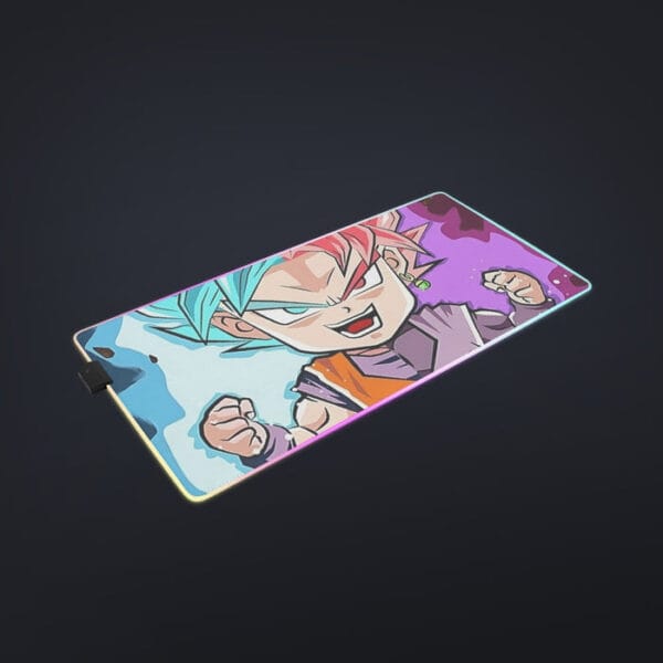 DBZ Goku Zamasu SSGSS God Blue Rose Super Saiyan Chibi Cool LED  Mouse Pad