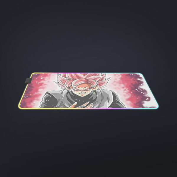 Dragon Ball Super Black Goku Rose 2 Super Saiyan Grin cool LED Mouse Pad