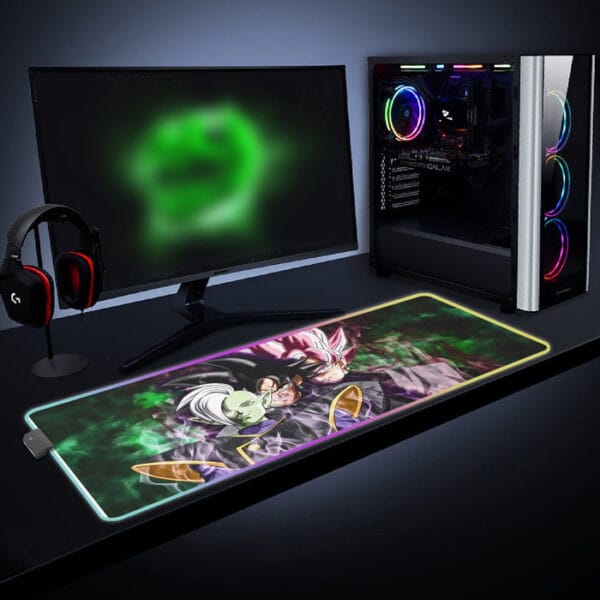 Dragon Ball Super Zamasu Goku Black Goku Rose Cool LED Mouse Pad