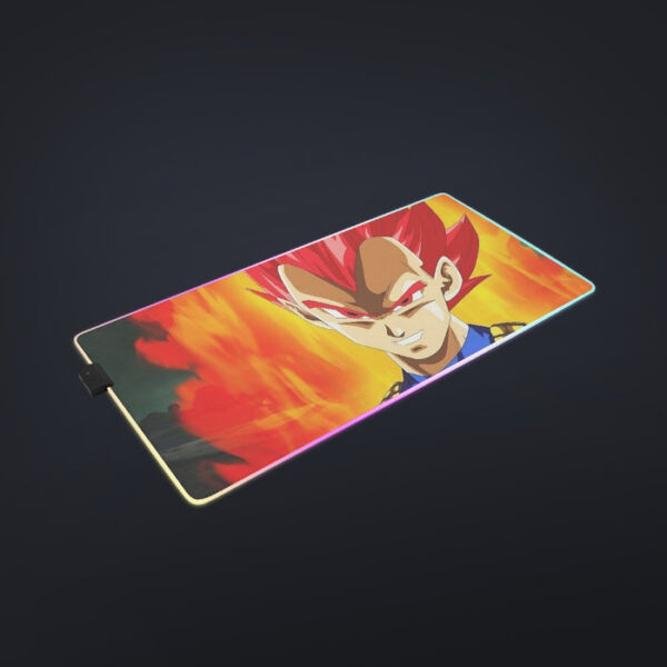 Dragon Ball Vegeta Super Saiyan Red God Vibrant Print cool LED Mouse Pad