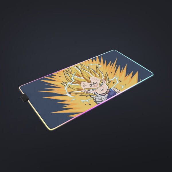 DBZ Majin Vegeta Super Saiyan Prince Power Aura Chibi Sketch cool LED  Mouse Pad