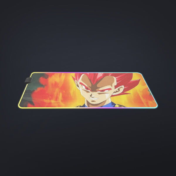 Dragon Ball Vegeta Super Saiyan Red God Vibrant Print cool LED Mouse Pad