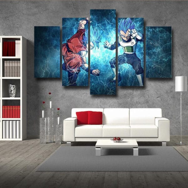 Dragon Ball Super Canvas  SSGSS Goku x SSJ Blue Vegeta Alliance