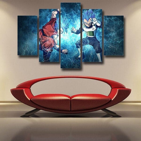 Dragon Ball Super Canvas  SSGSS Goku x SSJ Blue Vegeta Alliance