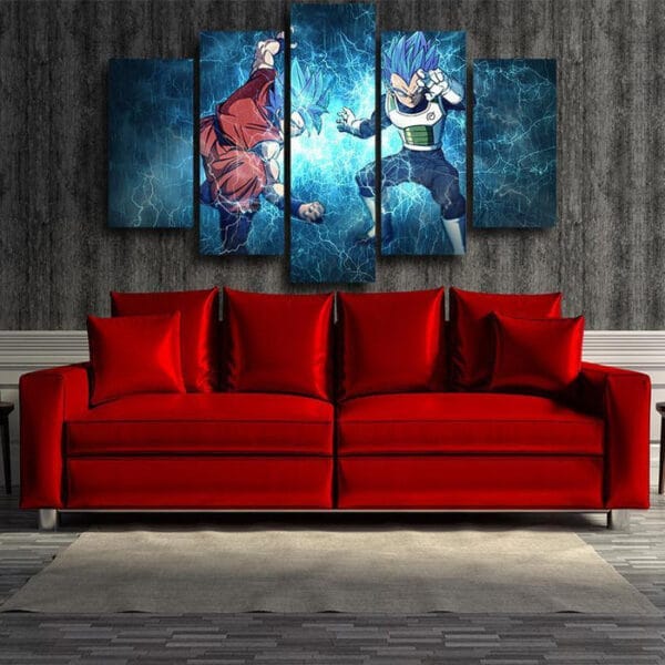 Dragon Ball Super Canvas  SSGSS Goku x SSJ Blue Vegeta Alliance