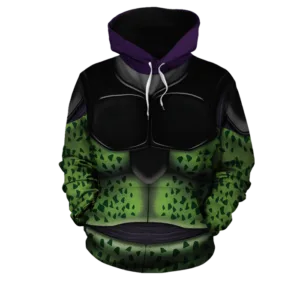 DBZ Classic Body Armor Suit Of Bio-Android Cell Hoodie