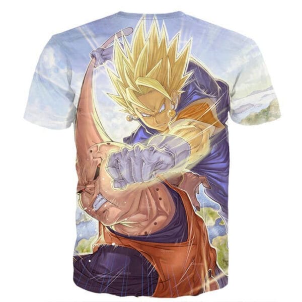 Dragon Ball Z Shirt  Vegito Punching Super Buu