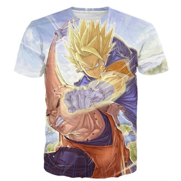 Dragon Ball Z Shirt  Vegito Punching Super Buu