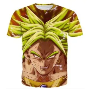 Dragon Ball Super Shirt  Legendary Super Saiyan Broly White Eyes Custom