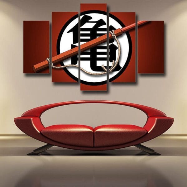Dragon Ball Canvas  Kame Kanji Goku Training Stick