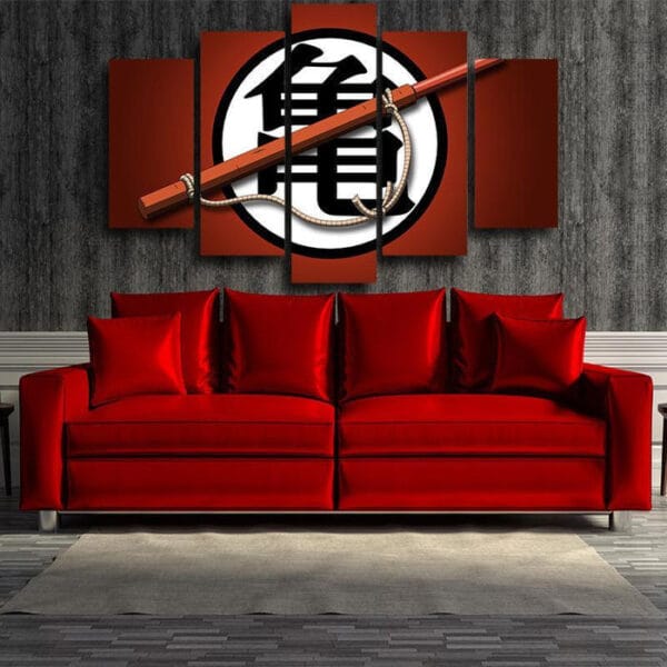 Dragon Ball Canvas  Kame Kanji Goku Training Stick