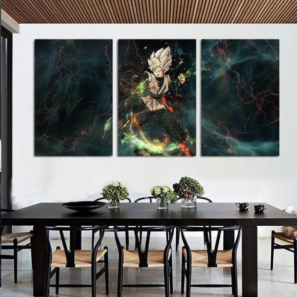 Dragon Ball Z  Black Goku lightning Canvas