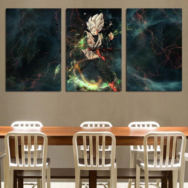 Dragon Ball Z  Black Goku lightning Canvas