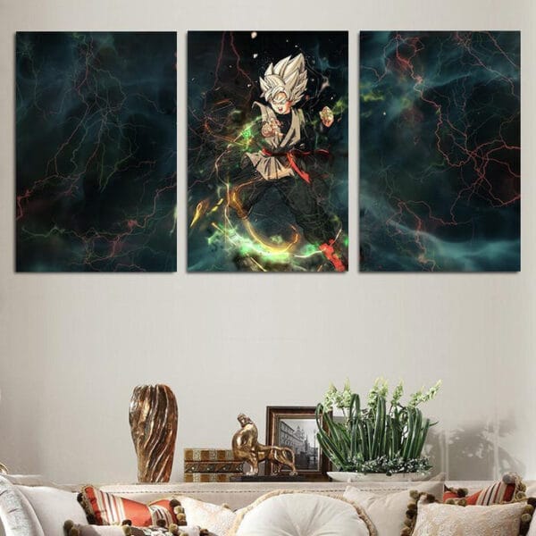 Dragon Ball Z  Black Goku lightning Canvas