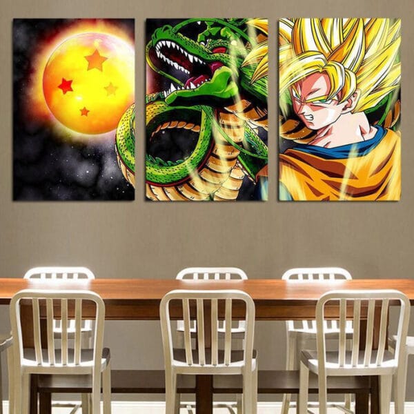 Dragon Ball Z Canvas  Shenron x SSJ1 Goku