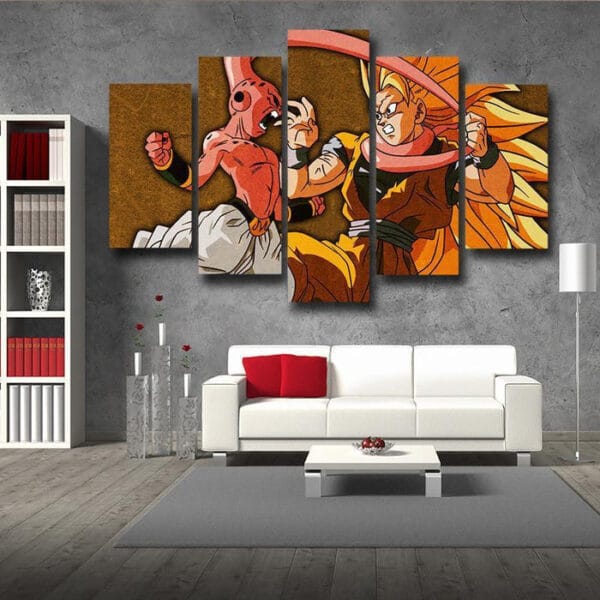 Dragon Ball Z  Kid Buu Vs SSJ 3 Goku Canvas