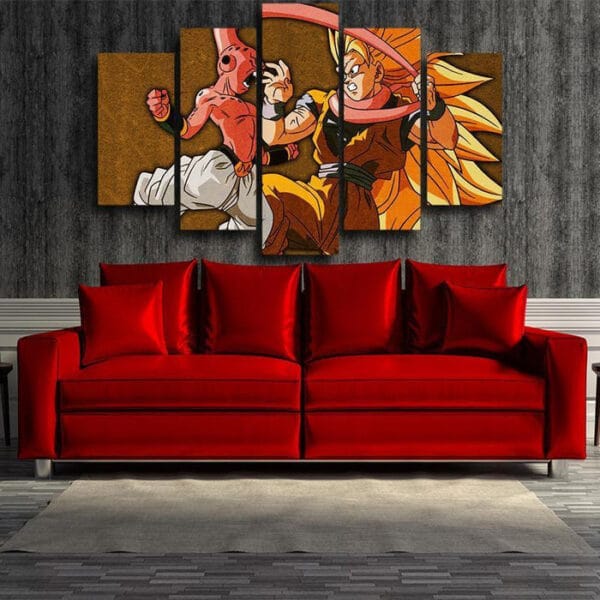 Dragon Ball Z  Kid Buu Vs SSJ 3 Goku Canvas