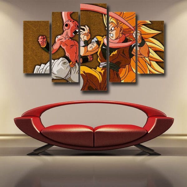 Dragon Ball Z  Kid Buu Vs SSJ 3 Goku Canvas