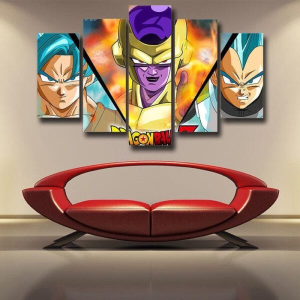 Dragon Ball Super Canvas  SSGSS Goku x Golden Frieza x SSGSS Vegeta