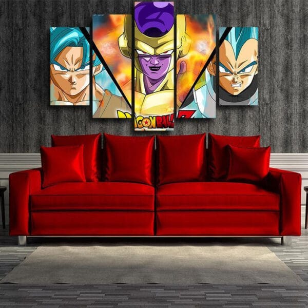 Dragon Ball Super Canvas  SSGSS Goku x Golden Frieza x SSGSS Vegeta