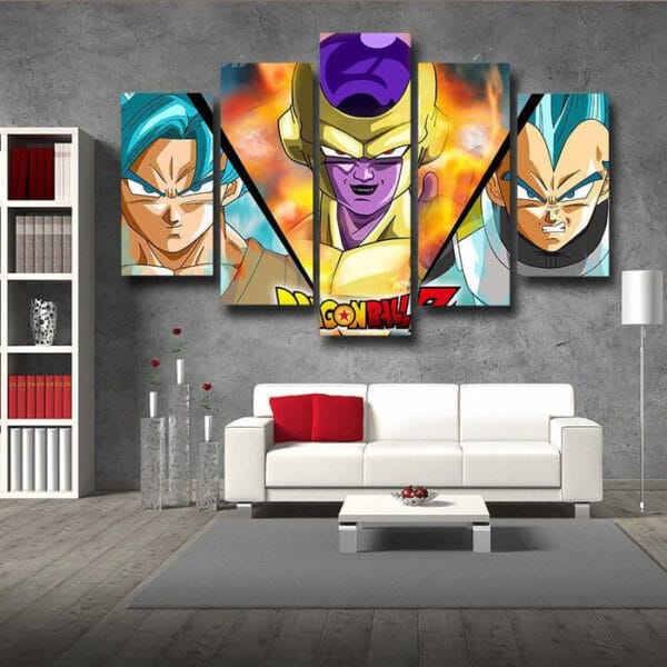 Dragon Ball Super Canvas  SSGSS Goku x Golden Frieza x SSGSS Vegeta