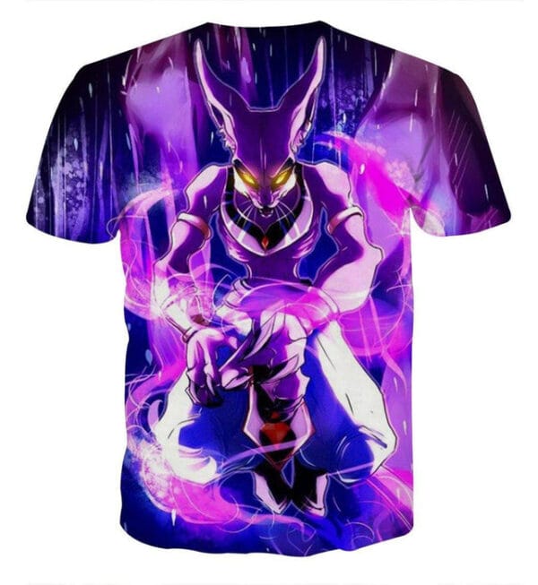 DBZ Mighty Destruction God Beerus Egyptian Cat Sport Design T-Shirt