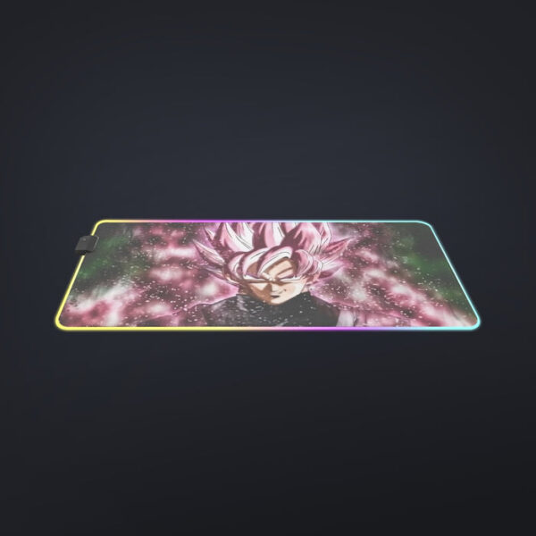 Dragon Ball Z Super Saiyan Goku Black Rose Pink cool LED Mouse Pad