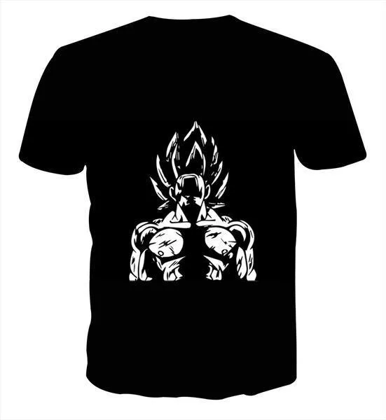 Dragon Ball Goku Shouting Out Loud Vector Art Black T-Shirt