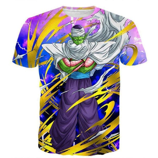 Dragon Ball Angry Piccolo Waiting Fight Aura Yellow Fashion T-Shirt
