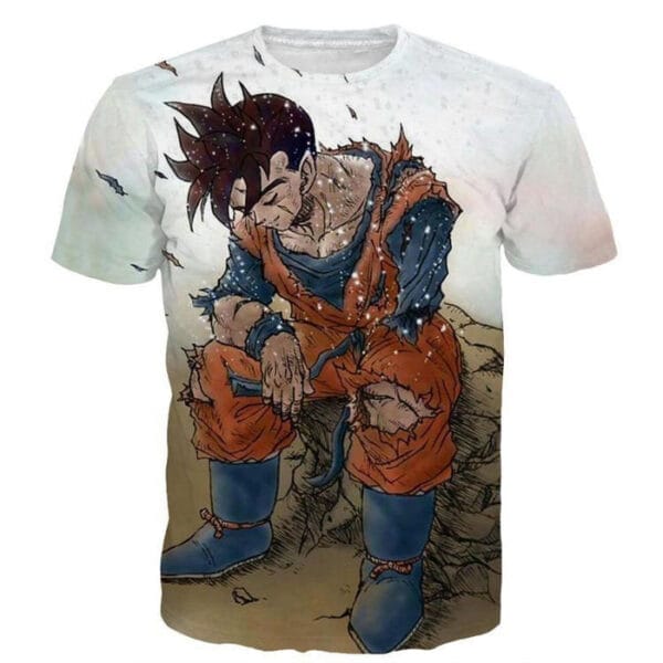Dragon Ball Gohan Exhausted Sad Simple Design Vintage Streetwear T-Shirt