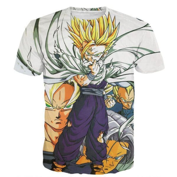 Dragon Ball Teen Gohan Super Saiyan Goku Vegeta Trunks Super Style T-Shirt