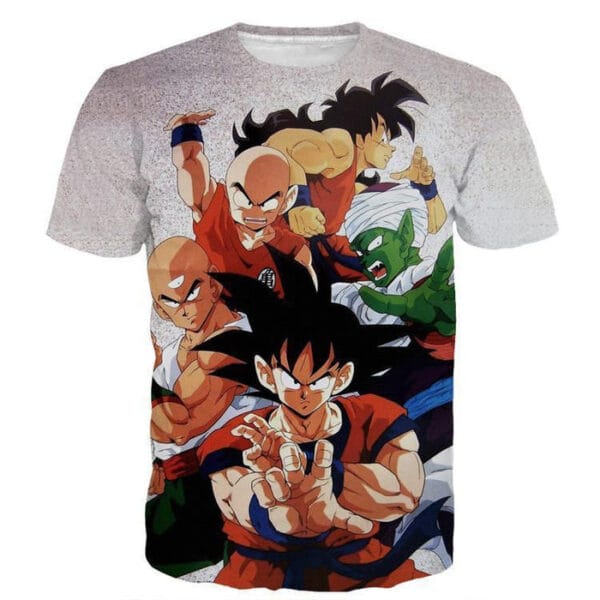 Dragon Ball Goku Piccolo Krillin Heroes Group Awesome Design T-Shirt