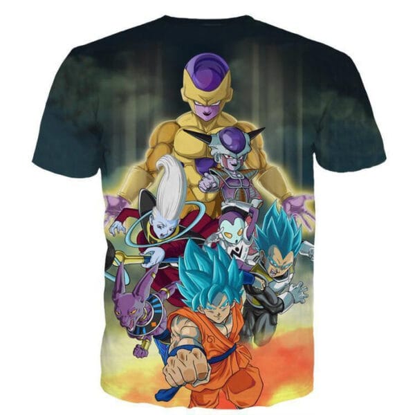 Dragon Ball Goku Vegeta Super Saiyan God Blue SSGSS Fight Villains T-Shirt