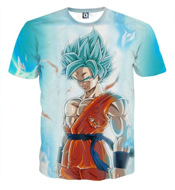 Dragon Ball Serious Super Saiyan Goku 2 Blue Epic Aura T-Shirt