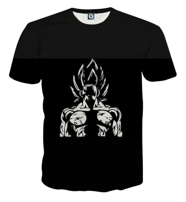 Dragon Ball Goku Shouting Out Loud Vector Art Black T-Shirt